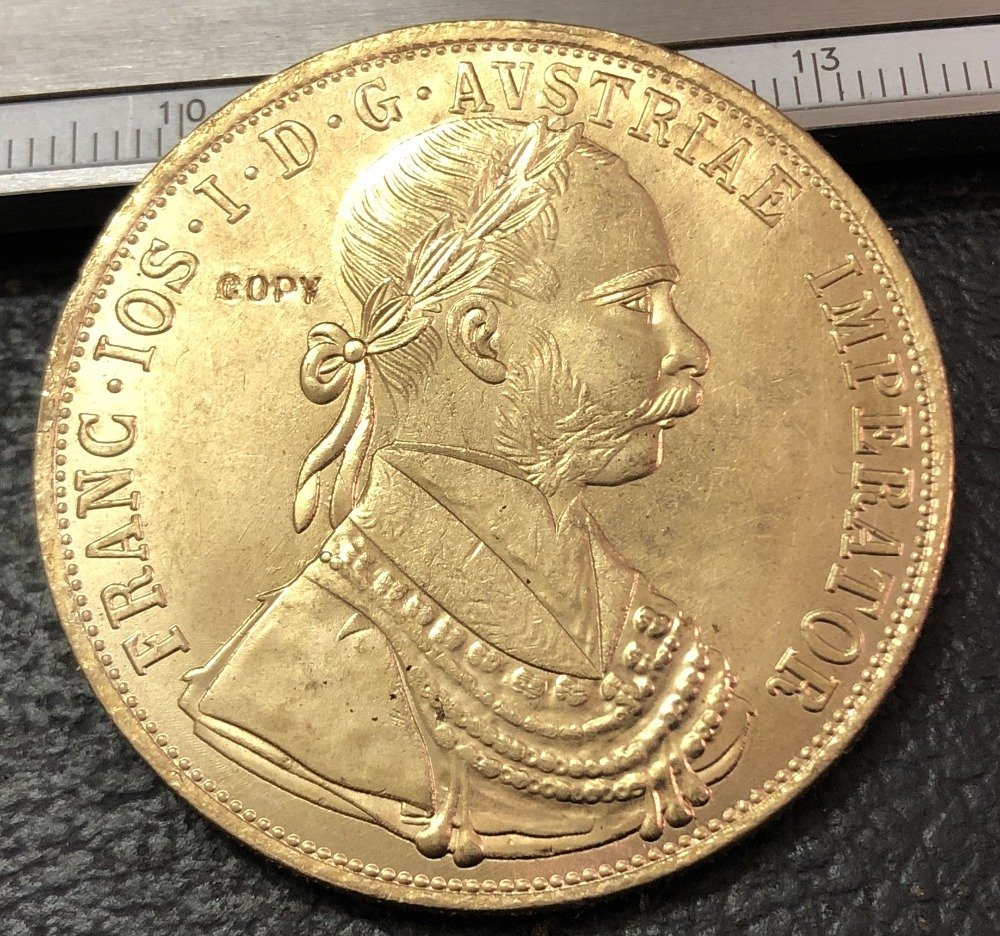 1915 Austria 4 Ducats Franz Joseph I (Trade Coinage) Gold plated Copy
