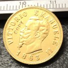 1863 Itlay 10 Lire Gold Copy Coin 1863 Itlay 10 Lire Gold Copy Coin