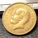 1911 United Kingdom 1 Sovereign -George V .9999 pure Gold Plated Copy Coin 1911 United Kingdom 1 Sovereign -George V .9999 pure Gold Plated Copy Coin