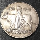 1974 Iceland 1000 Kronur 1st Settlement Silver Plated Copy Coin 1974 Iceland 1000 Kronur 1st Settlement Silver Plated Copy Coin