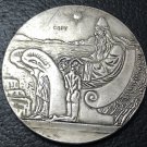 1930 Iceland 10 Kronur Althing Silver Plated Copy Token