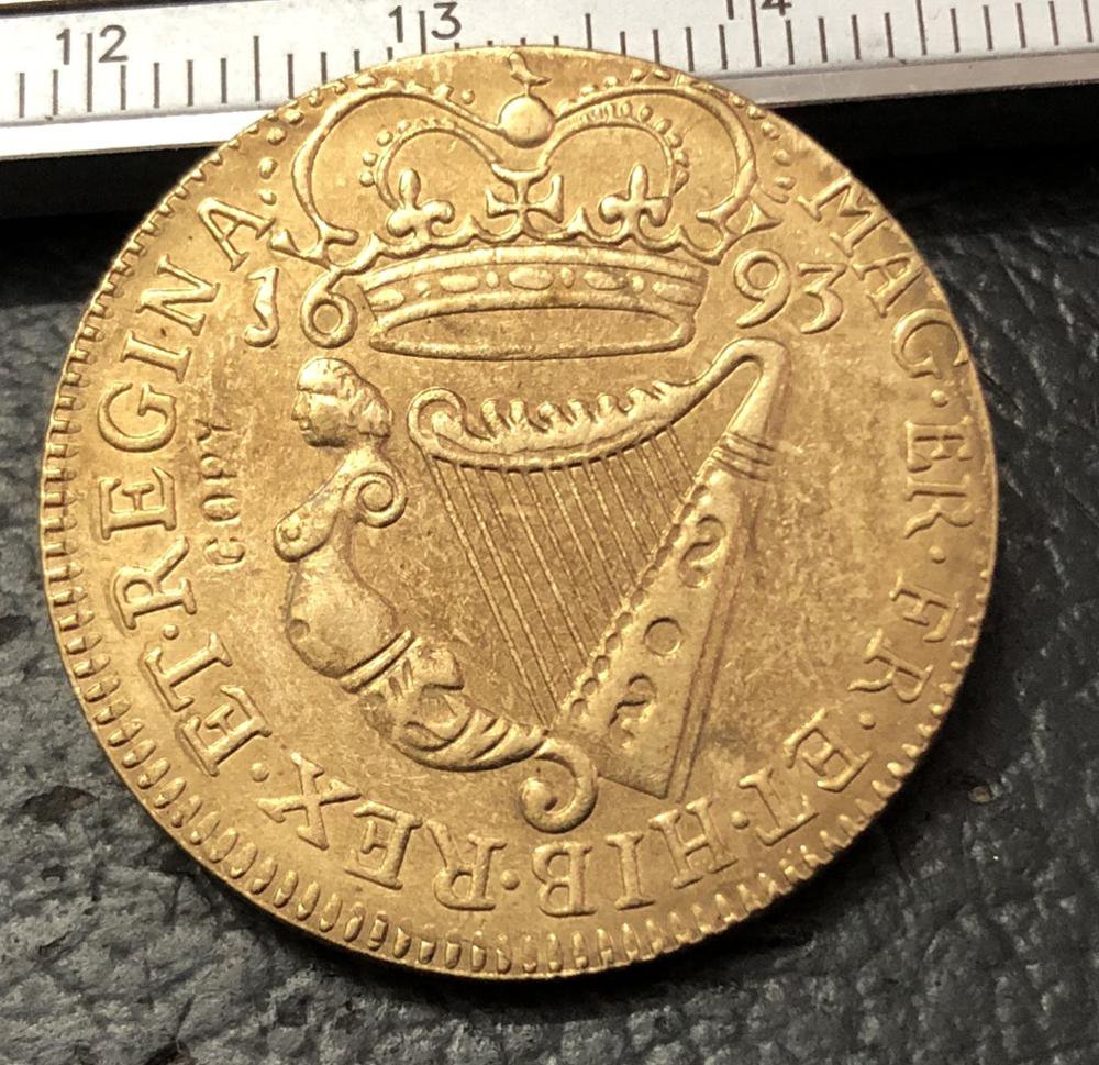 1693 Ireland 1/2 Penny-William & Mary copper Copy Coin