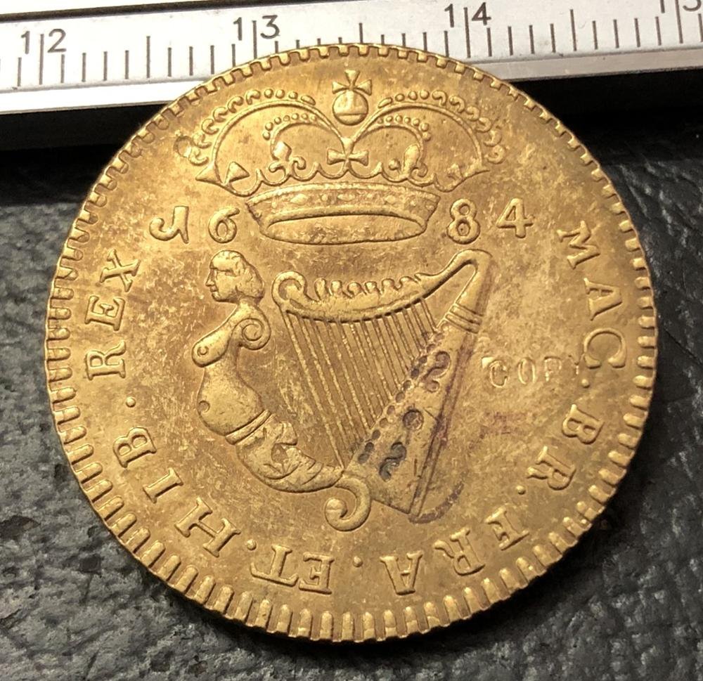 1684 Ireland 1/2 Penny-Charles Copper Metal Copy Coin