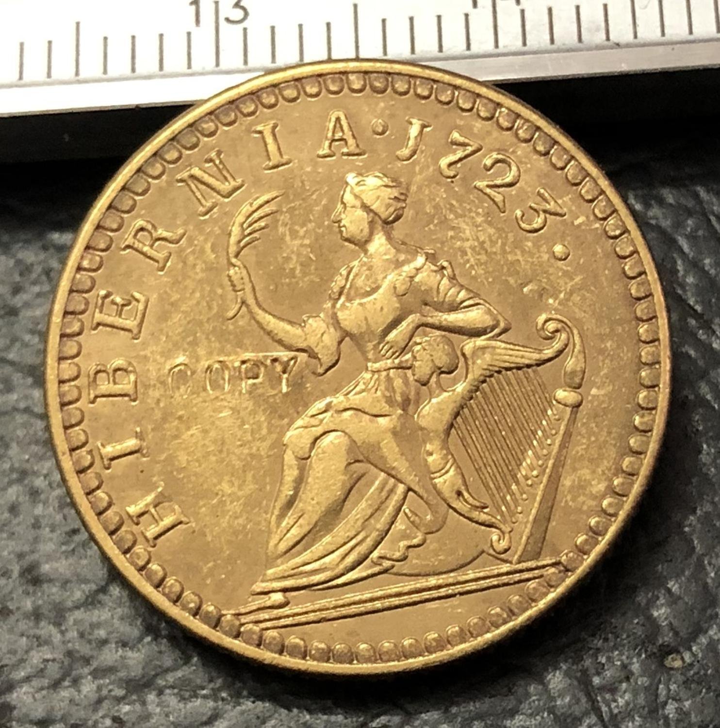 1723 Ireland 1 Farthing-George I Copper Metal Copy Coin