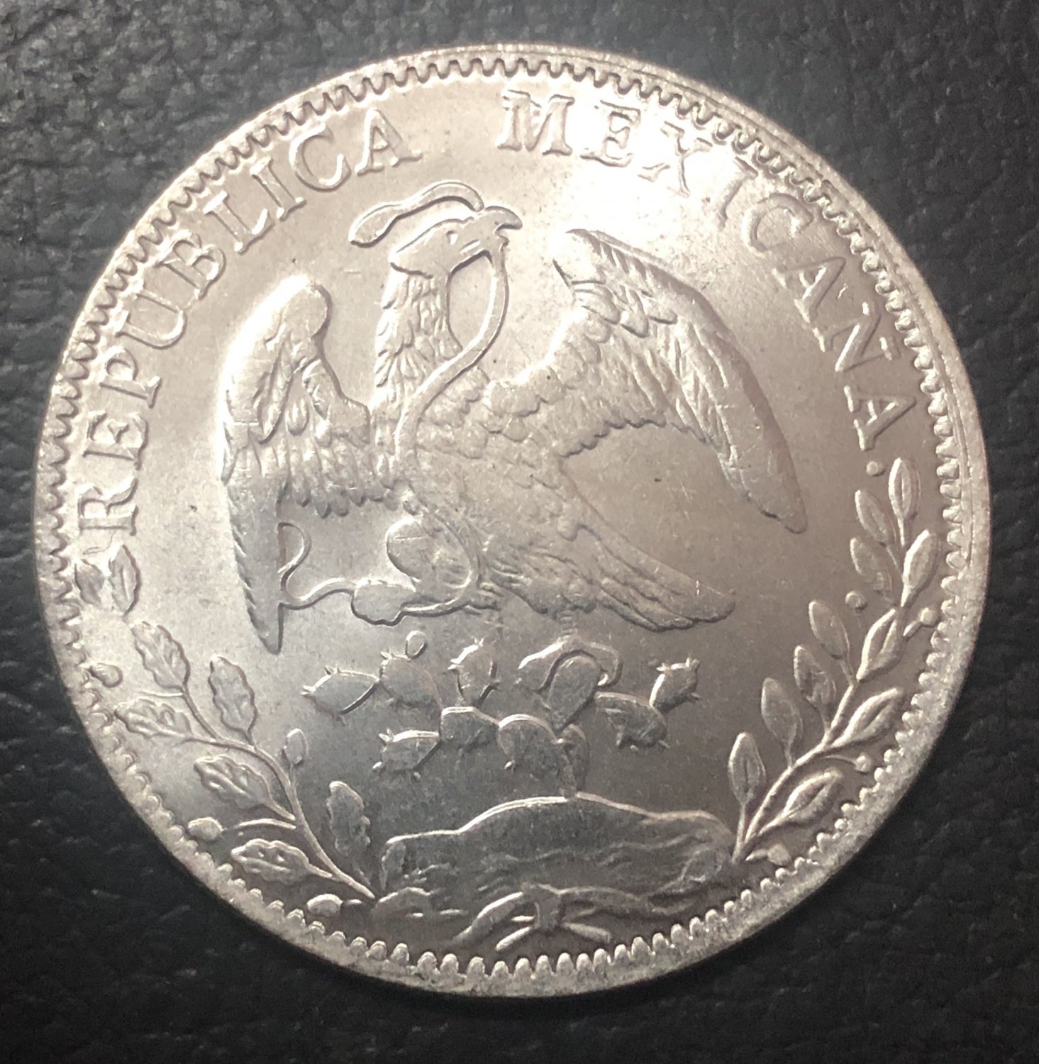1882 Mexico 8 Reales Silver Plated Copy coin