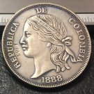 1888 Colombia Old peso 5 Decimos Silver plated Copy Coin