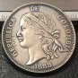 1888 Colombia Old peso 5 Decimos Silver plated Copy Coin
