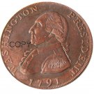 1791 Washington Grate One Penny Copy Coin No Stamp 1791 Washington Grate One Penny Copy Coin No Stamp
