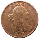 US 1808 CWC Draped Bust Half Cent Copper Copy Decorate Coin No Stamp