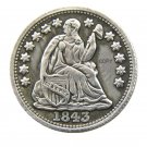 USA 1843 Liberty Seated Half Dime Copy Coins