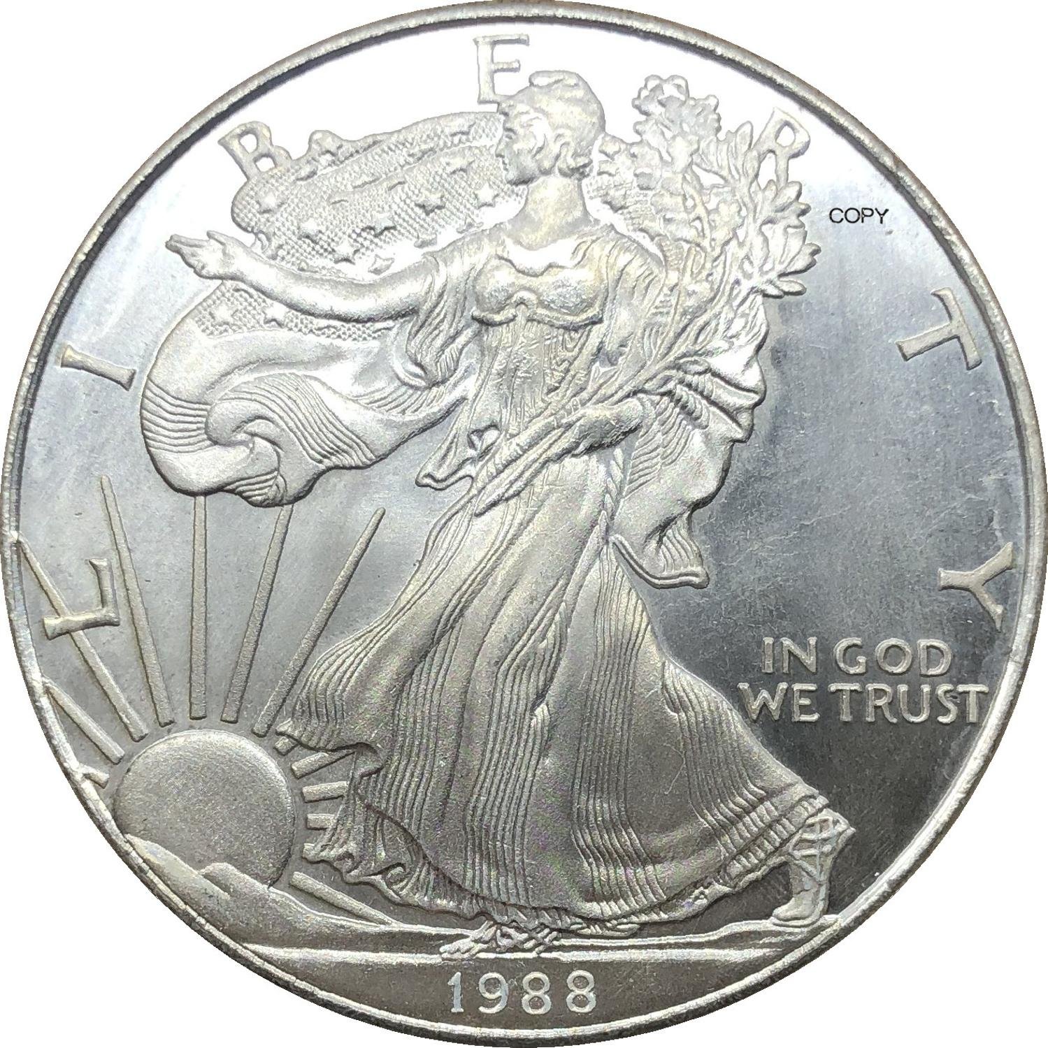 1988 US Walking Liberty One Dollar Copy Coins