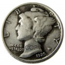 US 1925 Mercury Head Ten Cent Dime Silver Plated Copy Coins US 1925 Mercury Head Ten Cent Dime Silver Plated Copy Coins