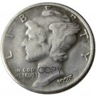 US 1923 Mercury Head Ten Cent Dime Silver Plated Copy Coins