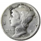 US 1921 Mercury Head Ten Cent Dime Silver Plated Copy Coins