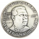 USA 1951 Booker T Washington Half Dollar Silver Plated Copy Coin
