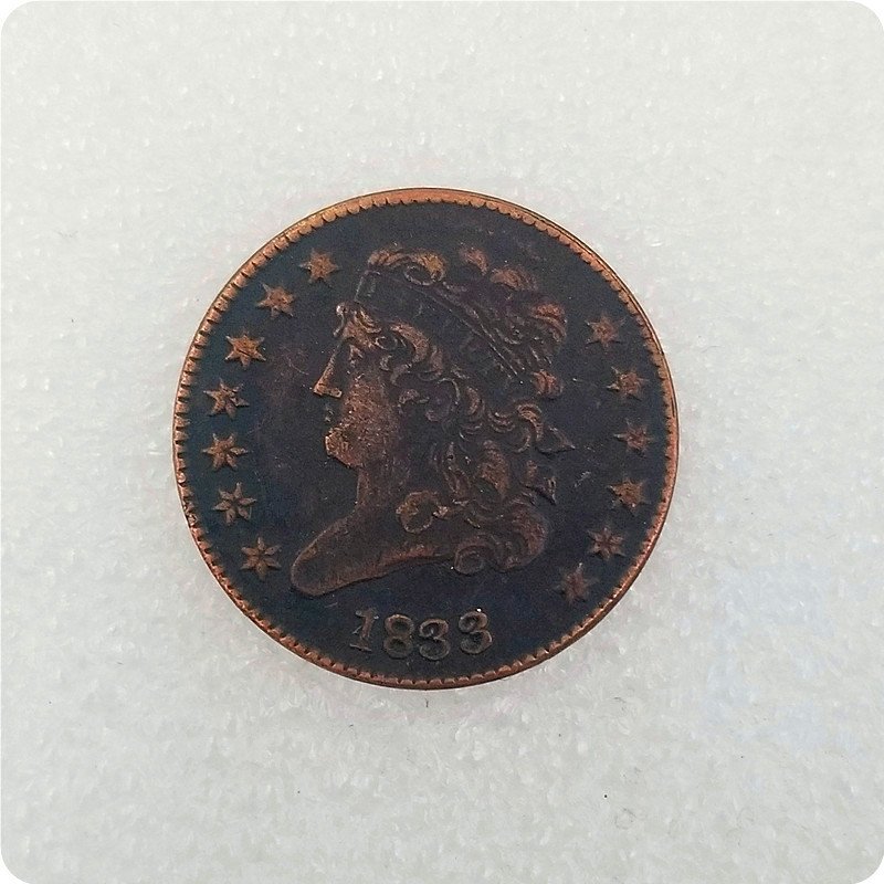 USA 1833 Classic Head Half Cent Copy Coin