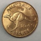 1949 Australia 1 Penny - George VI Copy Coin
