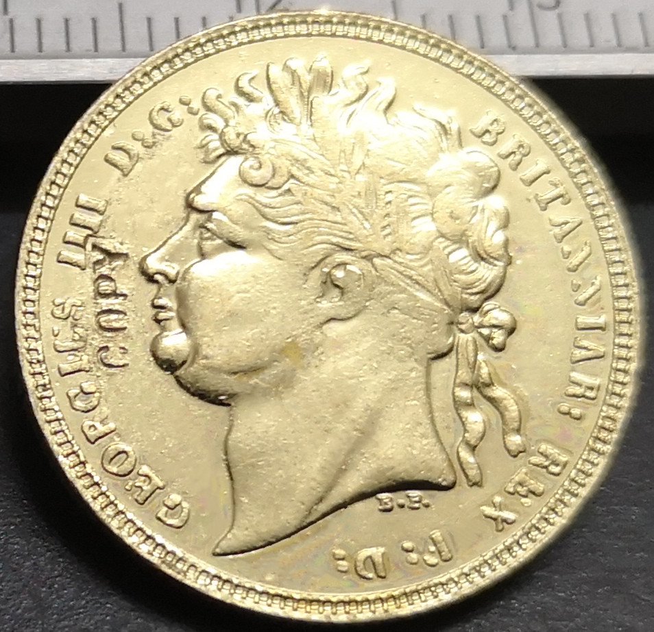1821 United Kingdom 1 Sovereign - George IIII Copy Coin