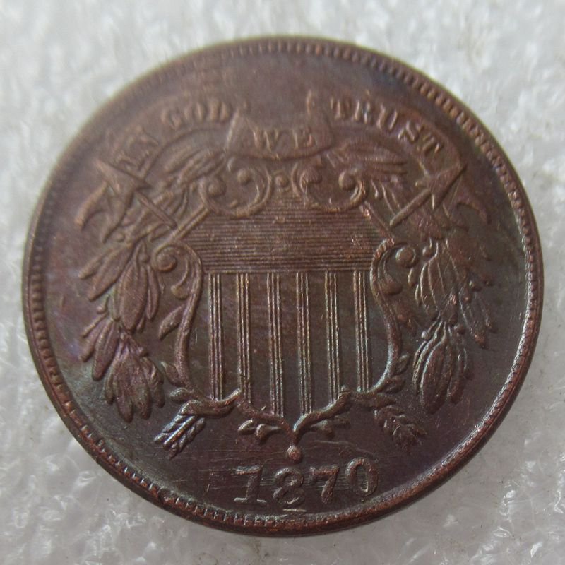 US 1870 Two Cents 2C Copy Coin