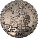 United States America 1876 Trade One Dollar 420 Grains 900 Fine Copy Coins