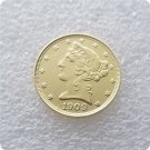 US 1909 Five Dollars Liberty Coronet Head Half Eagle $5 Copy Coin
