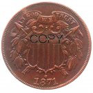 US 1871 Two Cents 2C Copy Coin US 1871 Two Cents 2C Copy Coin