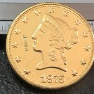 1875 United States Liberty Head (Motto on Reverse) $10 Gold Copy Coin
