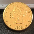1878 United States Liberty Head (Motto on Reverse) $10 Gold Copy Coin