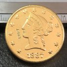 1887 United States Liberty Head (Motto on Reverse) $10 Gold Copy Coin