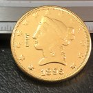 1895 United States Liberty Head (Motto on Reverse) $10 Gold Copy Coin