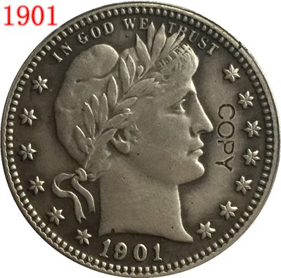 US Coin 1901-S QUARTER DOLLARS BARBER COINS COPY