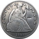 US Coin 1842 Seated Liberty Dollar COINS COPY