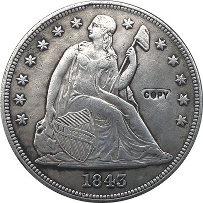 US Coin 1843 Seated Liberty Dollar COINS COPY
