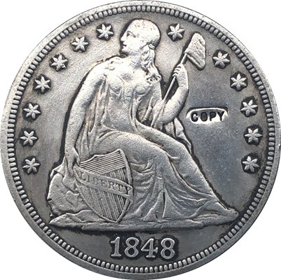 US Coin 1848 Seated Liberty Dollar COINS COPY