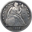 US Coin 1855 Seated Liberty Dollar COINS COPY