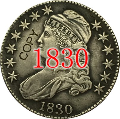 US Coin 1830 Liberty Eagle 50 Cents Capped Bust Half Dollar Copy Coin