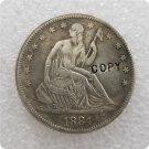 US Coin 1884 Seated Liberty Half Dollar Copy Coin
