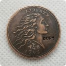 US Coin 1793 Flowing Hair Strawberry Leaf One Cent Copper Copy Coin US Coin 1793 Flowing Hair Strawberry Leaf One Cent Copper Copy Coin