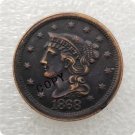 US Coin 1868 Braided Hair One Cent Copper Copy Coin