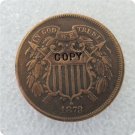 US Coin 1873 Two Cents Copper Copy Coin US Coin 1873 Two Cents Copper Copy Coin