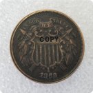 US Coin 1869 Two Cents Copper Copy Coin