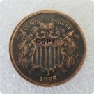 US Coin 1865 Two Cents Copper Copy Coin
