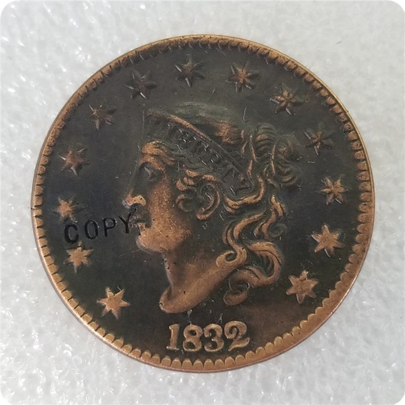 Us Coin 1832 Coronet Head One Cent Copper Copy Coin