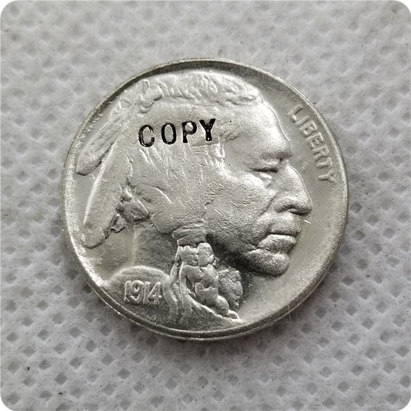 US Coin 1914-D Indian Head Buffalo Five Cents Nickel Copy Coin