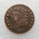 US Coin 1834 Classic Head Half Cent Copper Copy Coin US Coin 1834 Classic Head Half Cent Copper Copy Coin
