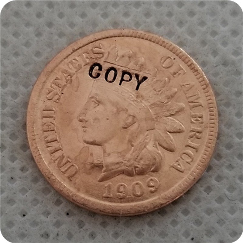 US Coin 1909 Indian Head One Cents Copper Copy Coin