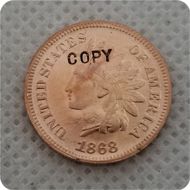 US Coin 1868 Indian Head One Cents Copper Copy Coin