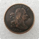 US Coin 1805 Liberty Draped Bust Half Cent Copper Copy Coin