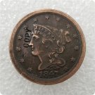 US Coin 1847 Braided Hair Half Cent Copper Copy Coin