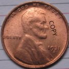 US Coin 1931-S Lincoln Penny Coins Copy 95% coper manufacturing